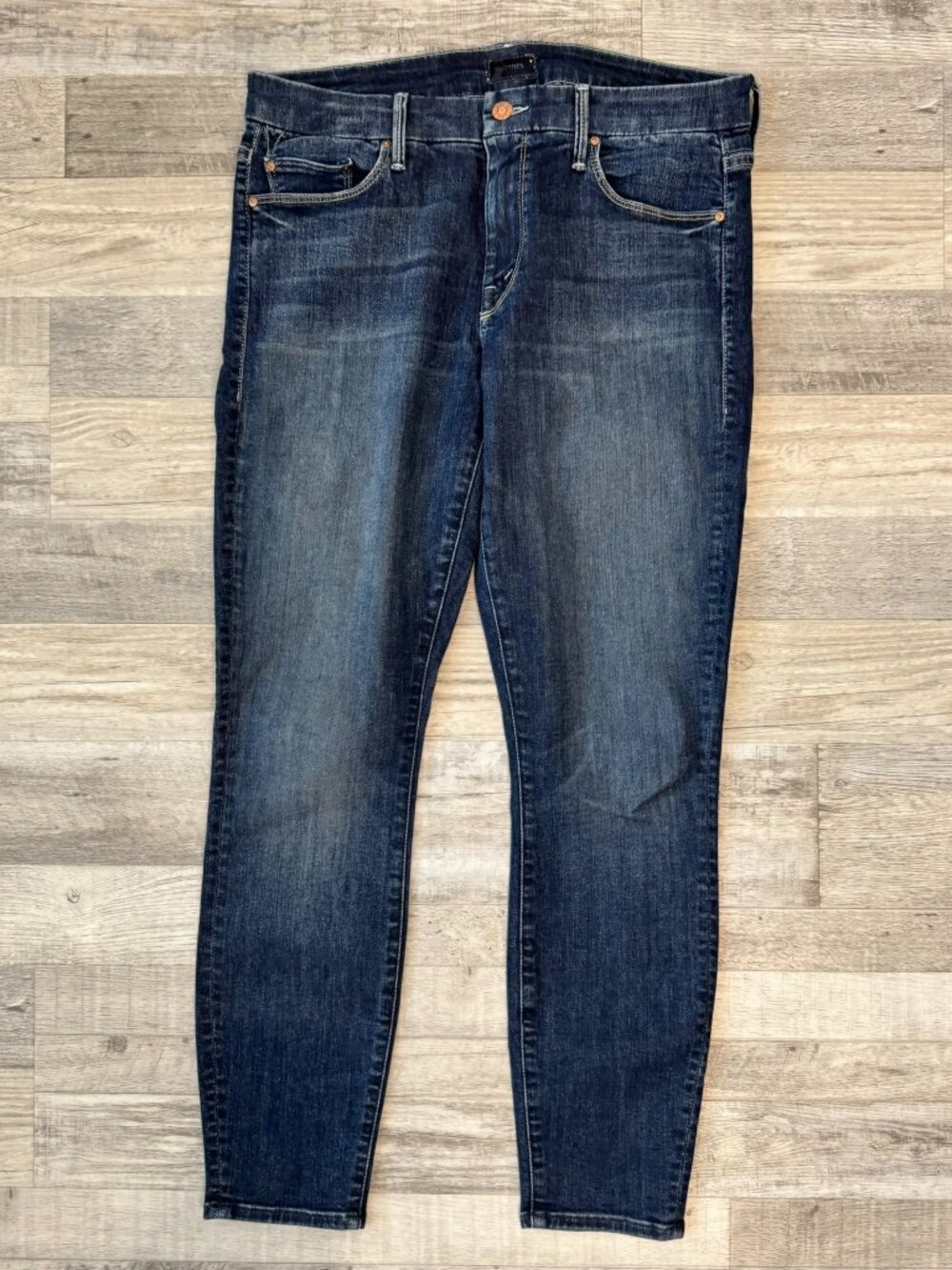 Mother The Looker Crop Jeans Size 30 Dark Wash A9